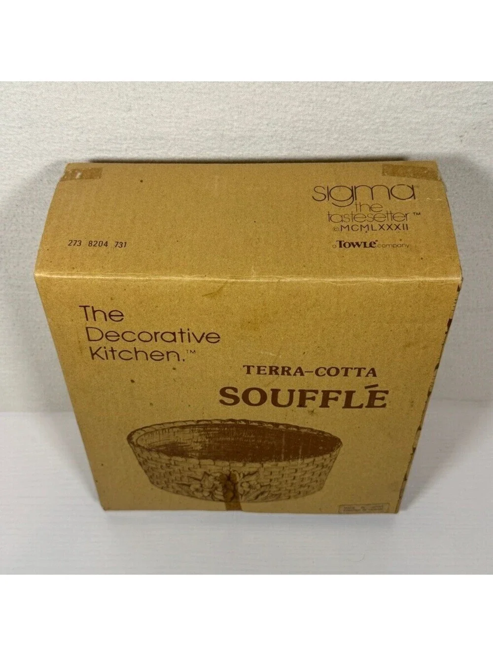 Sigma Terra-Cotta Soufflé Decorative Kitchen Bowl Made in Japan New In Box